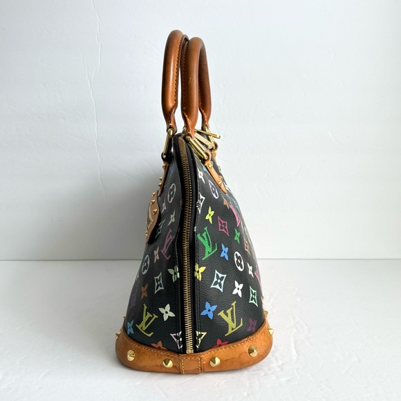 Louis Vuitton Multicolor Alma Bag Black Noir Takashi Murakami Y2K Vintage Purse - Picture 10 of 15